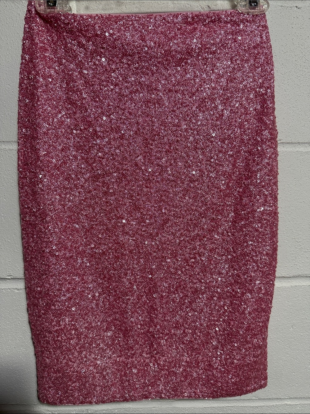 NEW! Susana Monaco Rose Pink Sequin Pencil Skirt